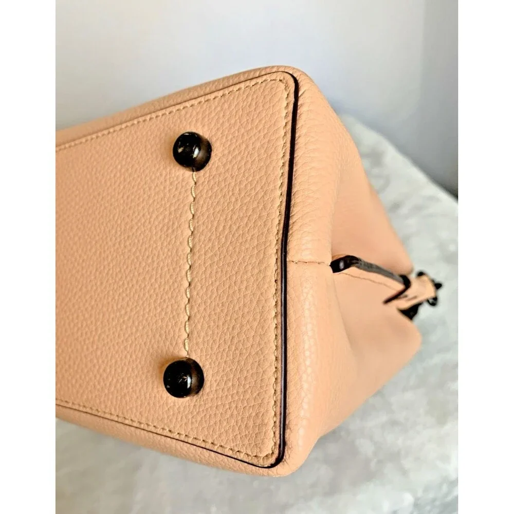 COACH Willow Shoulder Bag Faded Blush Colorblock Signature Canvas Interior C2267